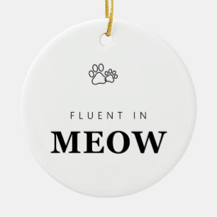 Fluido en Ornamento de Huella de Garra de Gato Div