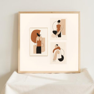 Flujo Armónico – Arte Botánico Abstracto de Pared