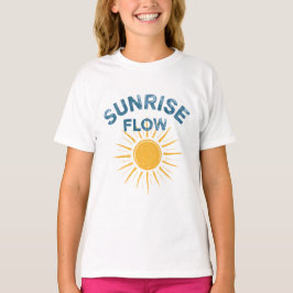 Flujo de Amanecer Gráfico Retro del Sol | Camiseta
