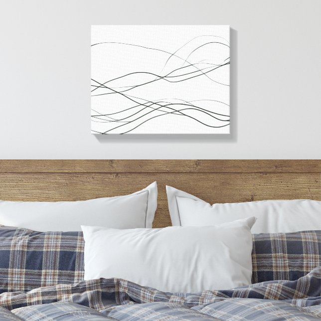 Flujo de Líneas – Arte Abstracto Minimalista de Lí (Insitu(Dormitorio))