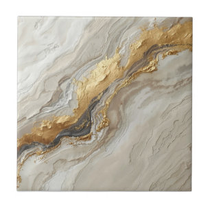 Flujo de Mármol Dorado Elegante – Baldosa Cerámica