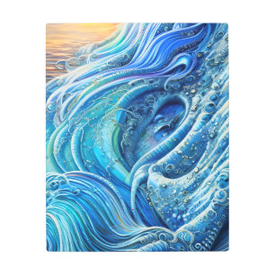 Flujo de turbulencia en el mar, arte abstracto