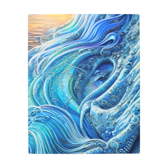 Flujo de turbulencia en el mar, arte abstracto (Anverso)