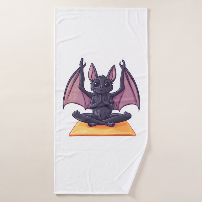 Flujo de Yoga de Murciélago (Toalla de baño)