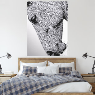Flujo del Caballo de Arte de Línea Minimalista Sal
