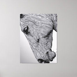 Flujo del Caballo de Arte de Línea Minimalista Sal