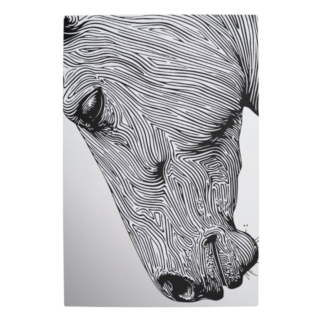 Flujo del salvaje caballo de arte de la línea Mini (Anverso)