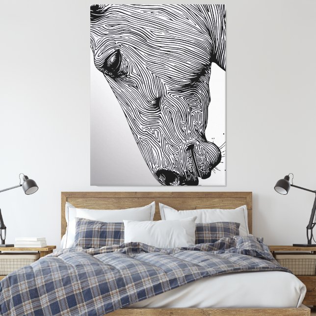 Flujo del salvaje caballo de arte de la línea Mini (Insitu(Dormitorio))