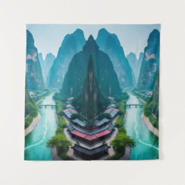 Flujo Esmeralda: Tapiz Escenario del Muro del Río