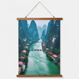 Flujo Esmeralda: Tapiz Escenario del Muro del Río