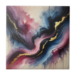Flujo Etéreo – Baldosa Cerámica de Arte Abstracto 