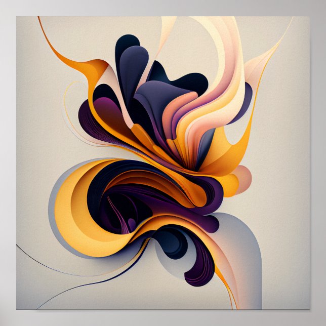 "Flujo etéreo" - Poster de arte digital (Frente)