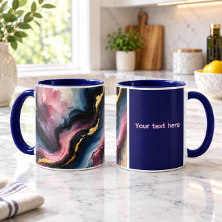 Flujo Etéreo – Taza Personalizada de Arte Abstract