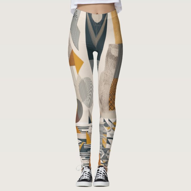 Flujo Geométrico: Diseño de Leggings de Elegancia  (Anverso)