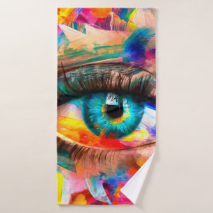 "Fluorite" - pintura al óleo. Imagen abstracta con