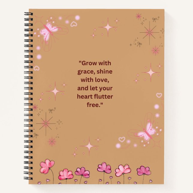 "Flutter & Flourish: Diario de Positividad (Anverso)