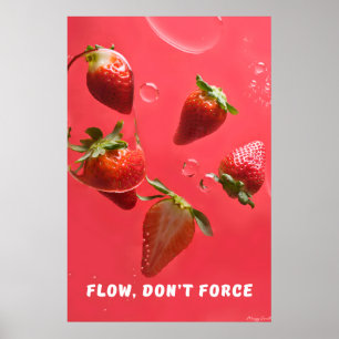 Fluye, no fuerces: Arte vibrante de agua con fresa