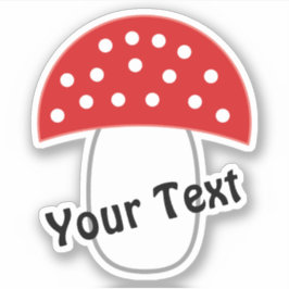 ¡Fly agaric da buena suerte y suerte! pegatina