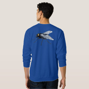 Fly Buddy hombres sudadera azul en la espalda