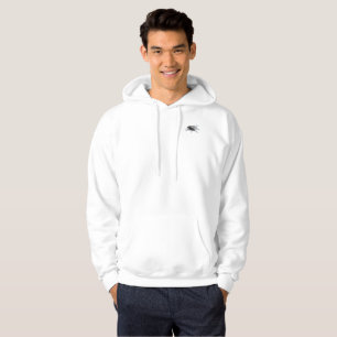 Fly Buddy hombres sudadera con capucha blanca