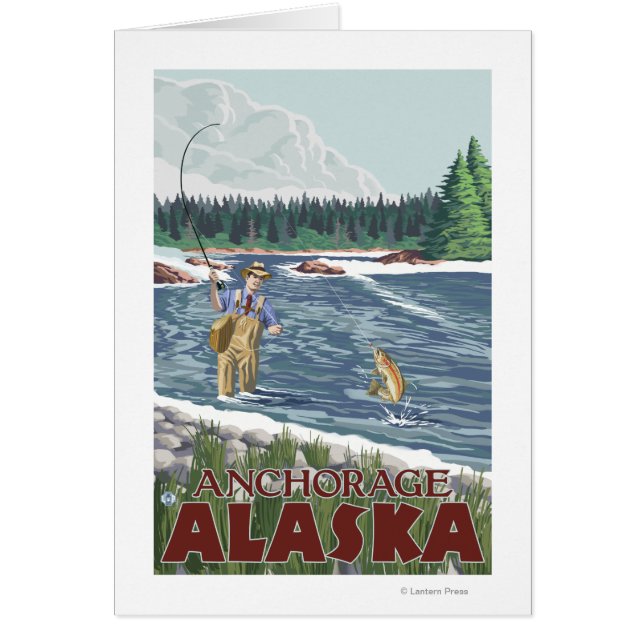 Fly Fisherman - Anchorage, Alaska (Frente)