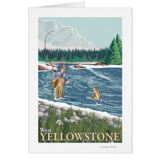 Fly Fisherman - West Yellowstone, Montana (Frente)