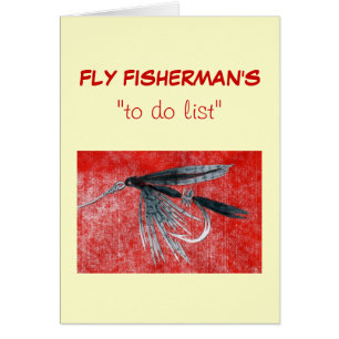 Fly Fishing "to do do" carta de lista "Black Gnat"