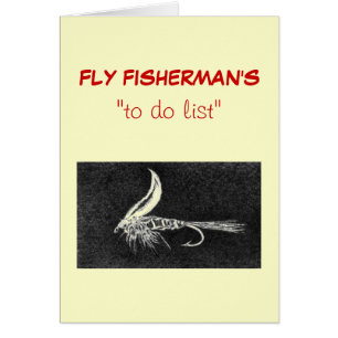 Fly Fishing "to do do" carta de lista "Hare's Ear"