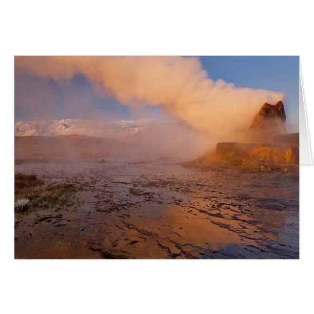 Fly Geyser en el desierto del rock negro (Anverso (Horizontal))