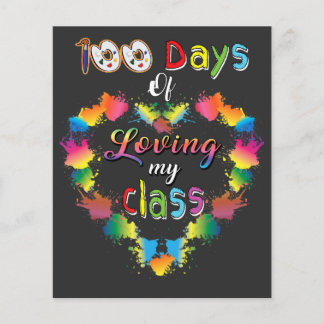 Flyer 100 Días De La Escuela De Amar A Mi Clase Maestra