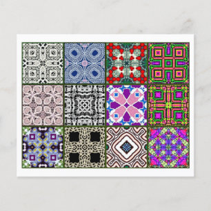Flyer 12 baldosas de té diferentes - plegado de origami