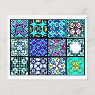 Flyer 12 baldosas de té diferentes - plegado de origami