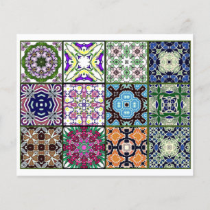 Flyer 12 baldosas de té diferentes - plegado de origami