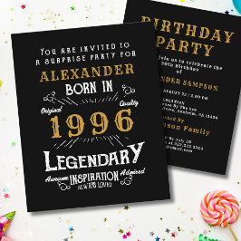 Flyer 1996 Budget 30th Birthday Invitation Legend