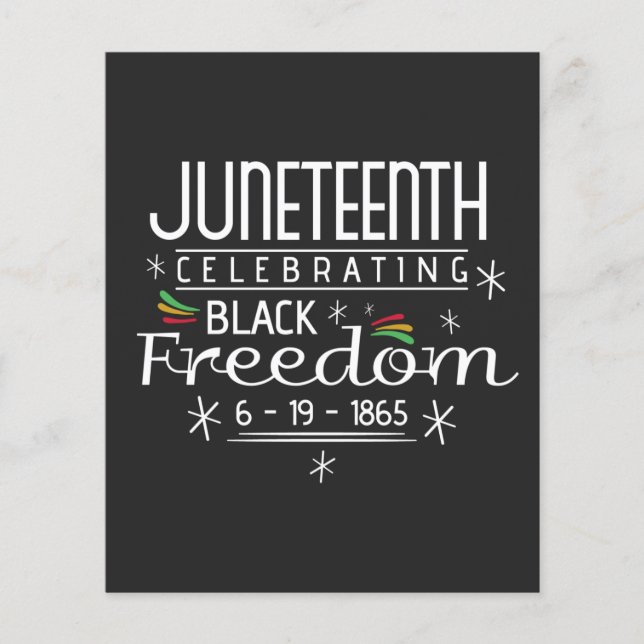 Flyer 1.º Junetón de Libertad Negra (Frente)