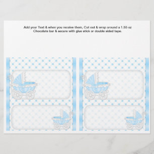 Flyer 2 Baby Boy Shower Personalizado Candy Bar Wrappers