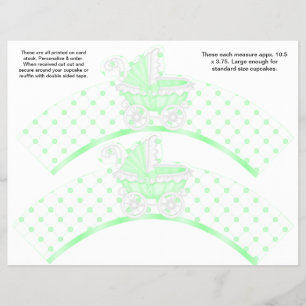 Flyer 2 Bebé de Carrito Verde Personaliza los Envolturas