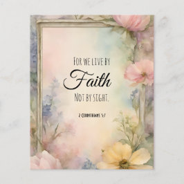 Flyer 2 Corintios 5:7 Biblia cristiana Verse arte