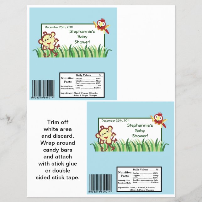 Flyer 2 envolturas de barras grandes Hershey's selva tro (Frente)