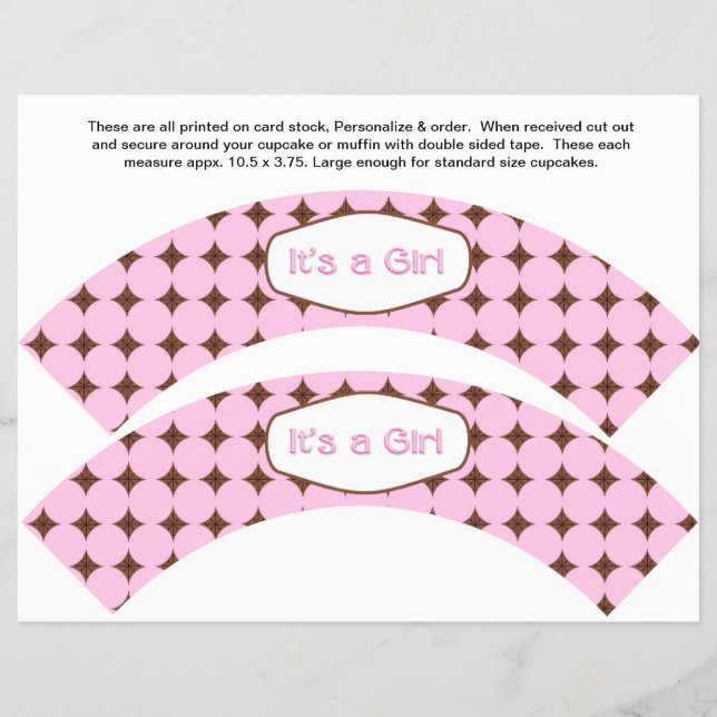 Flyer 2 Envolturas personalizadas de pastel para bebé CH (Frente)