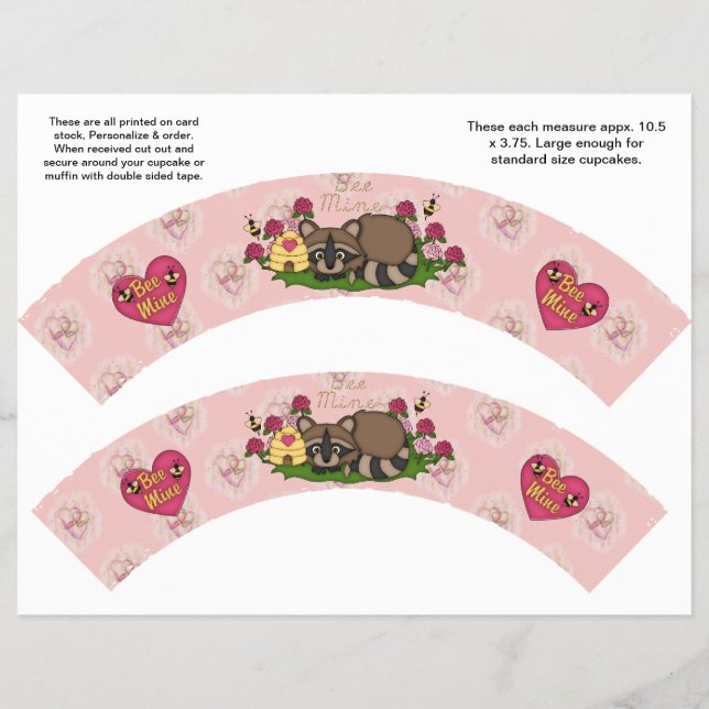 Flyer 2 envolturas personalizadas para cupcakes del Día  (Frente)