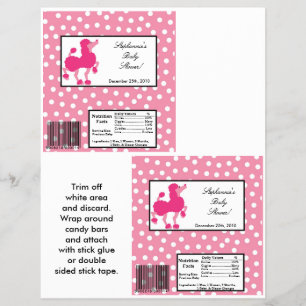 Flyer 2 Hershey's Large Bar Wrapper Pink Poodle Paris