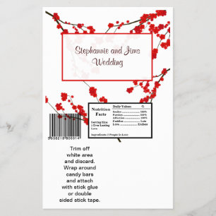 Flyer 2 Hershey's Large Bar Wrapper Red Cherry Blossom