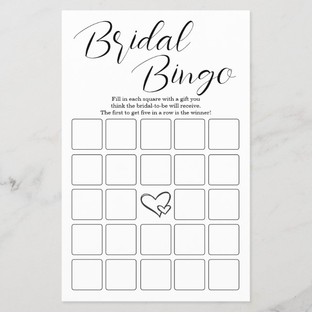 Flyer 2 in1 Bingo de novias y qué hay en sus juegos de b (Frente)