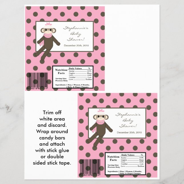 Flyer 2 Mono de pavo rosado envuelto en un gran bar de H (Frente)