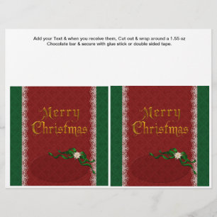 Flyer 2 Navidades Personalizado de vacaciones Candy Bar 