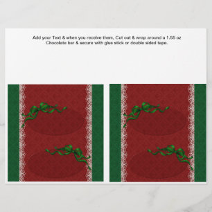 Flyer 2 Navidades Personalizado Hersheys Candy Bar Wrapp