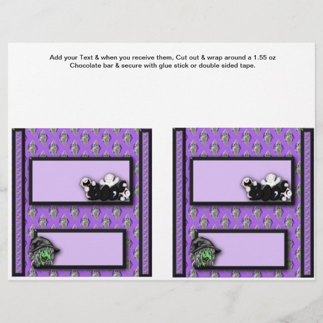 Flyer 2 Personalizado de Halloween Hersheys Candy Bar Wr (Frente)