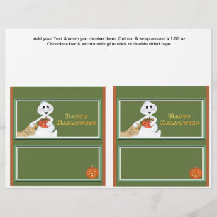 Flyer 2 Personalizado de Halloween Hersheys Candy Bar Wr