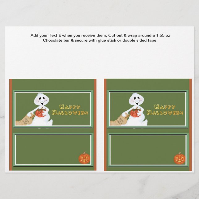 Flyer 2 Personalizado de Halloween Hersheys Candy Bar Wr (Frente)